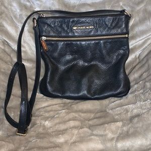 Michael Kors Black Crossbody. Pebbled Leather.